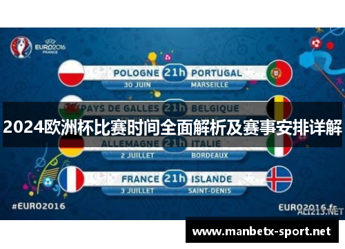 2024欧洲杯比赛时间全面解析及赛事安排详解
